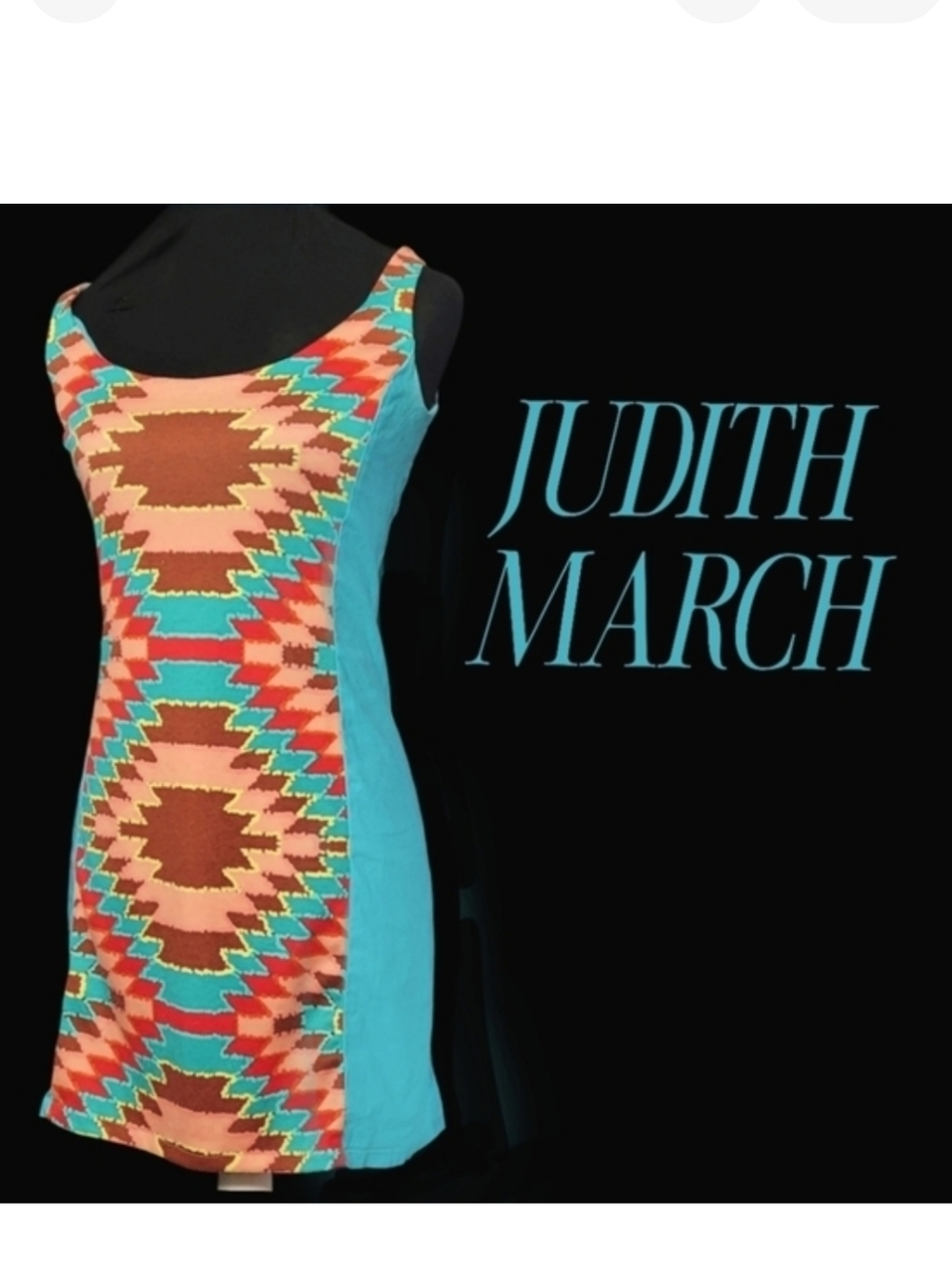Judith March Colorful Aztec Tank Dress